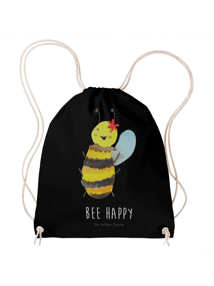 

Спортивная сумка Mr & Mrs Panda Sportbeutel Biene Happy, черный