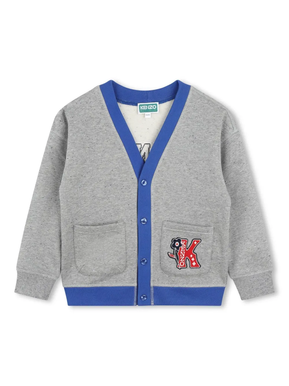 

Кардиган с логотипом Kenzo Kids, серый