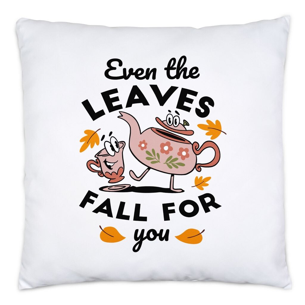 

Даже листья падают на тебя. Эмалированная кружка. Осенние разноцветные листья. Листва. Прекрасное время года. Признание в любви. Романтическая любовь Hey!Print