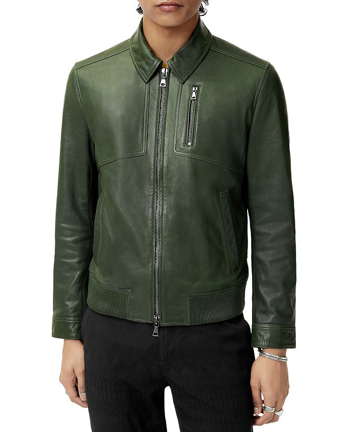 

Кожаная куртка-авиатор Kai John Varvatos, зеленый