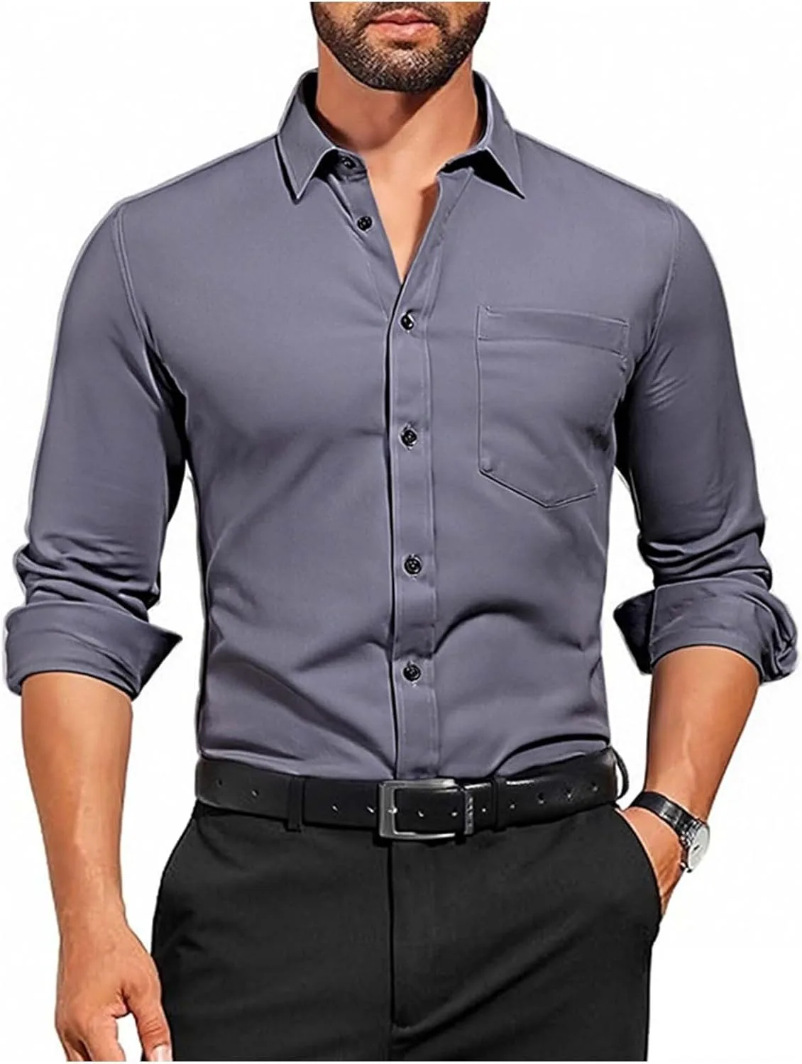 

Футболка с высоким воротником для мужчин, длинный рукав