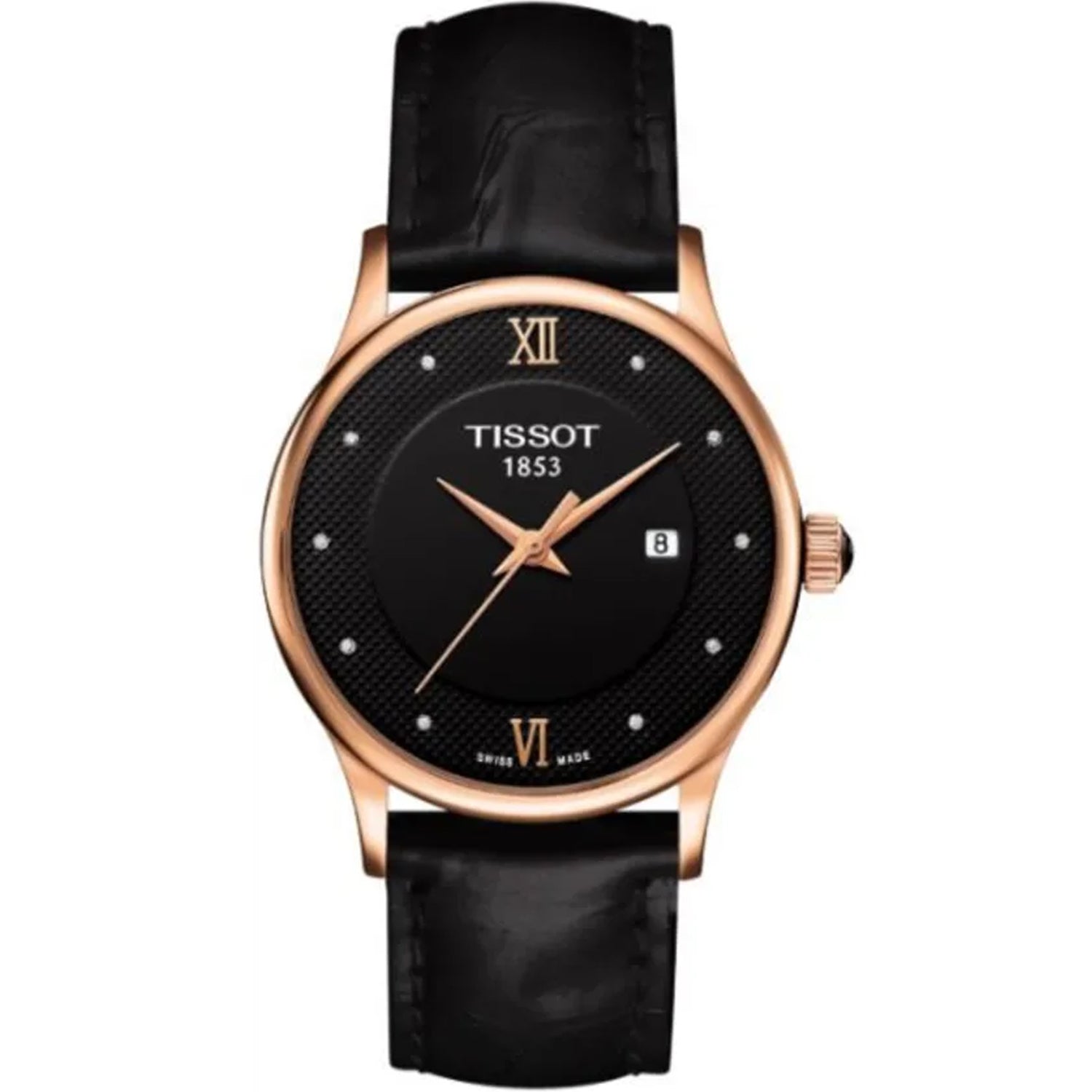 

Женские часы Tissot T-Gold с черным циферблатом