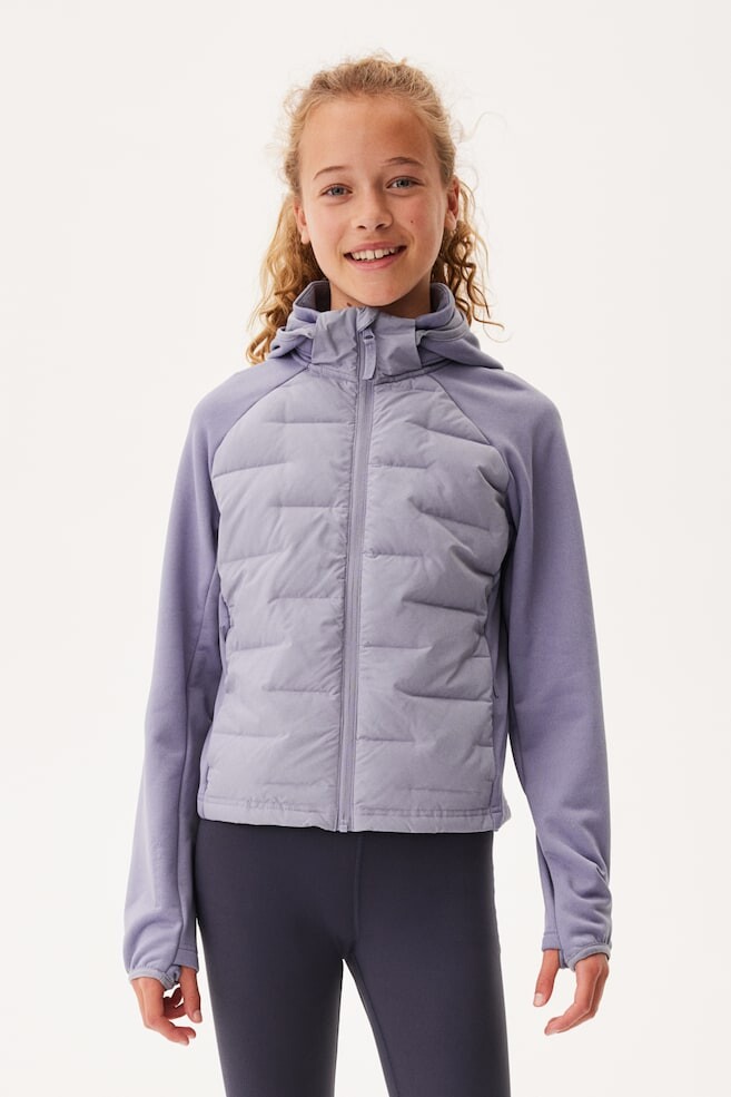 

Гибридный пуховик из термомува H&M, фиолетовый