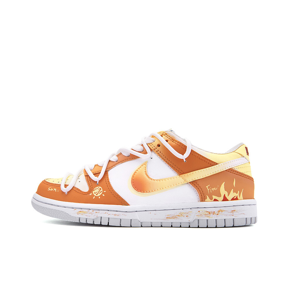 

Кроссовки Nike Dunk Skateboarding Shoes Men Low-top White, цвет Orange