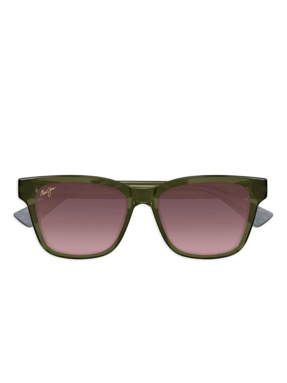 

Блестящие квадратные солнцезащитные очки Maui Jim, зеленый