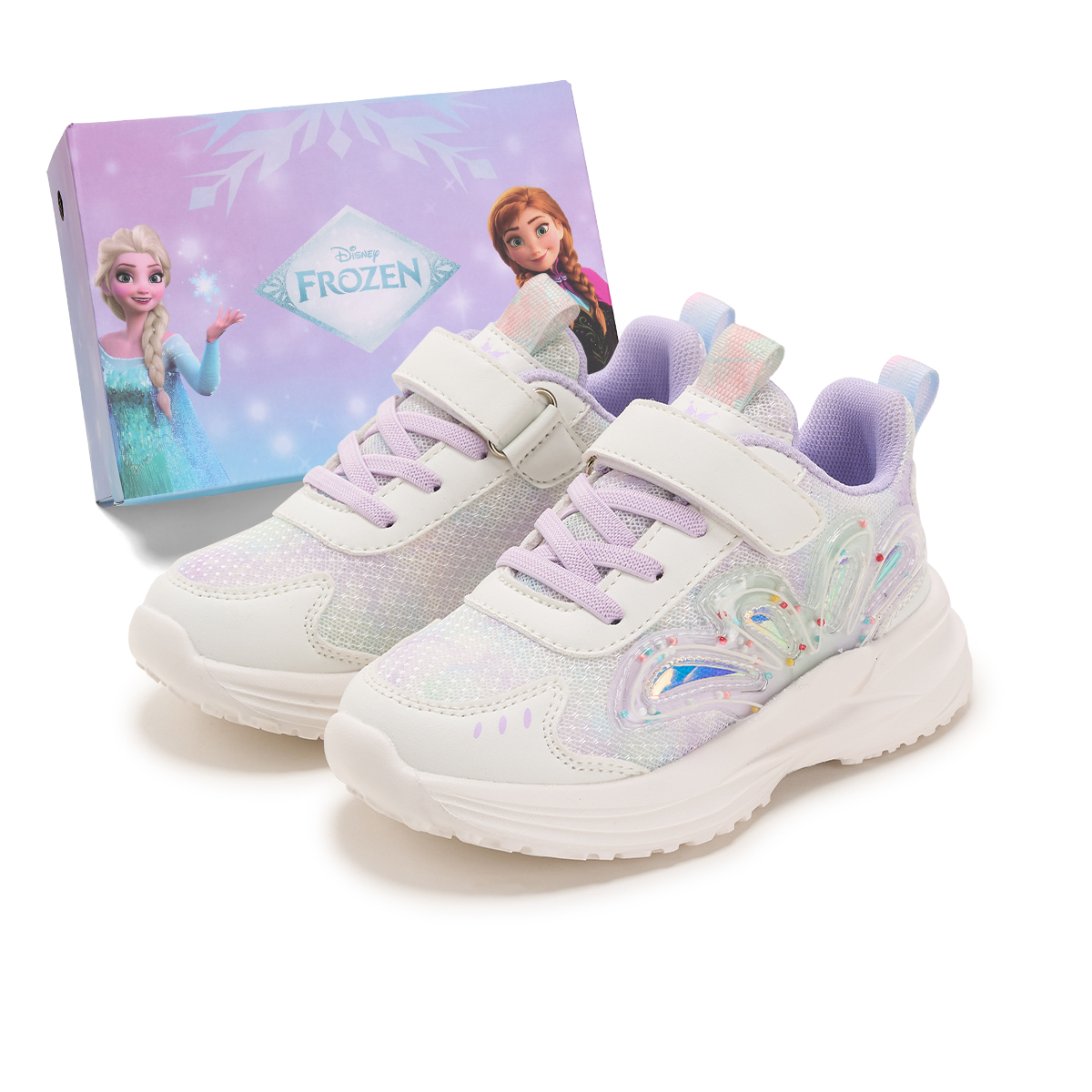 

Кроссовки серии Frozen Series с противоскользящей подошвой, амортизирующие, легкие, с низким верхом, для детей и повседневной носки Disney, белый