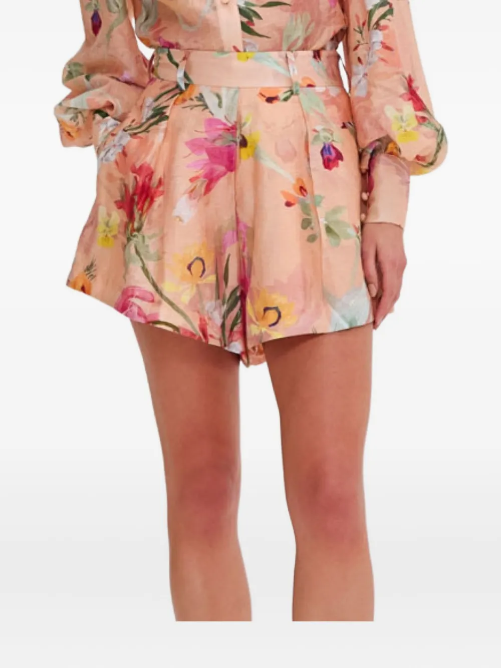 

Шорты с цветочным принтом "лилия" PatBO, оранжевый