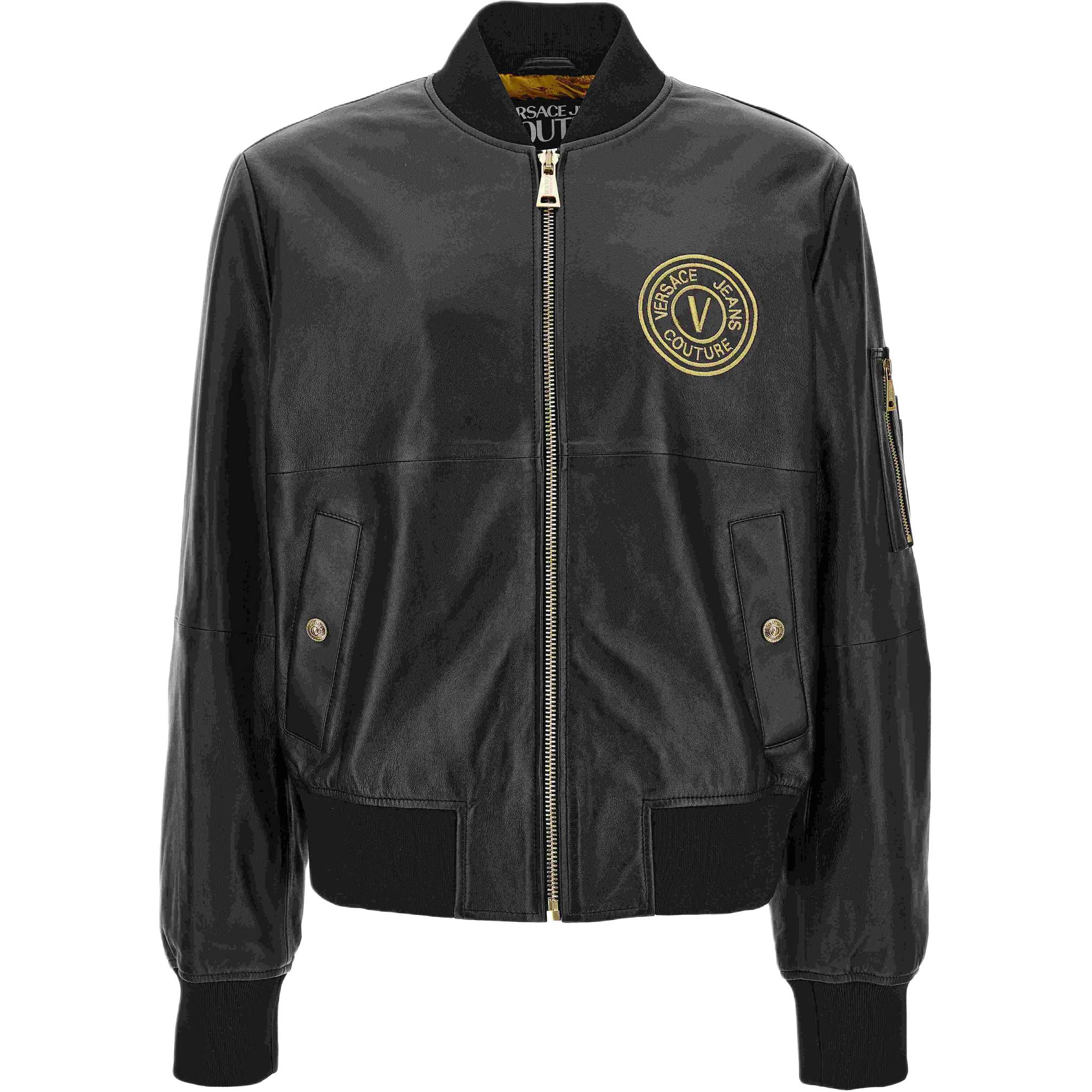 

VERSACE JEANS COUTURE Кожаная куртка, Black