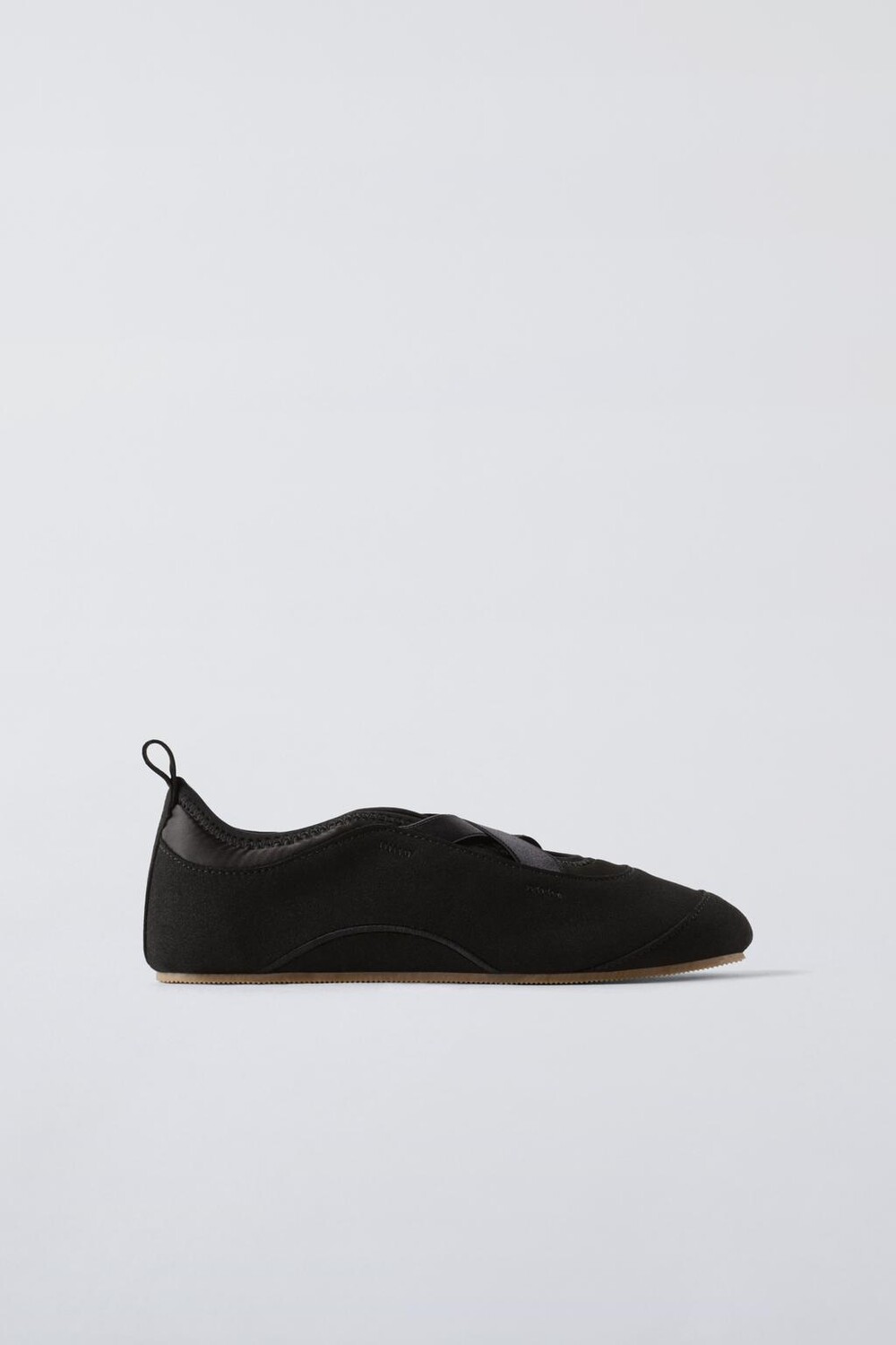 Балетки плоские ZARA, черный