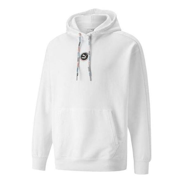 

Толстовка circle logo hoodie 'white' Puma, белый