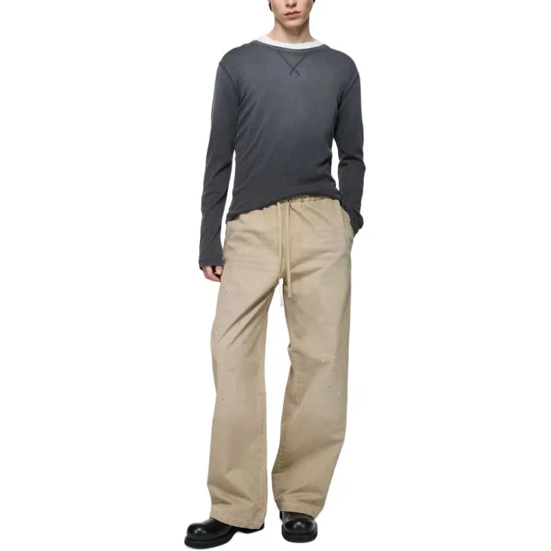 Брюки повседневные Midsummer Capsule Collection SS26 Acne Studios светло-бежевые — фото 3