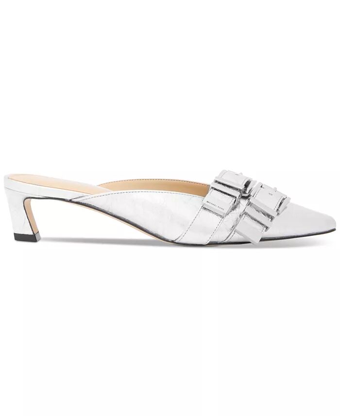 Женские туфли-лодочки Darrington Kitten Mule Michael Kors, серебряный — фото 2