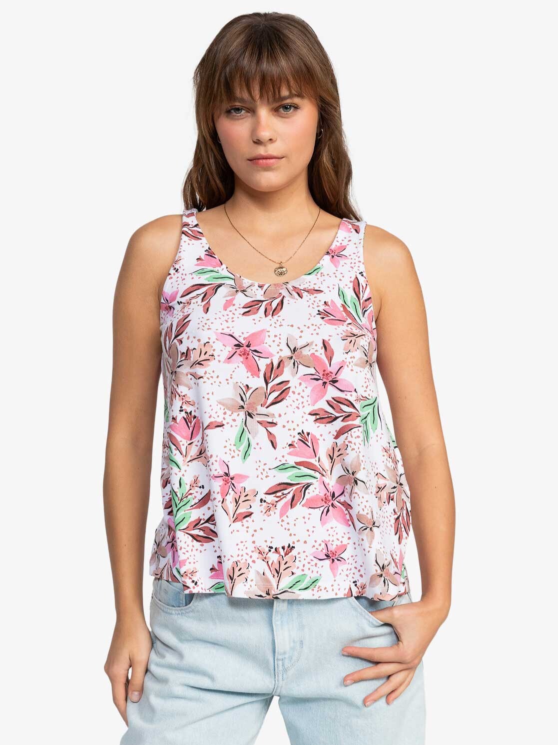 

Майка Roxy FLOWING TANK PRINTED, разноцветный