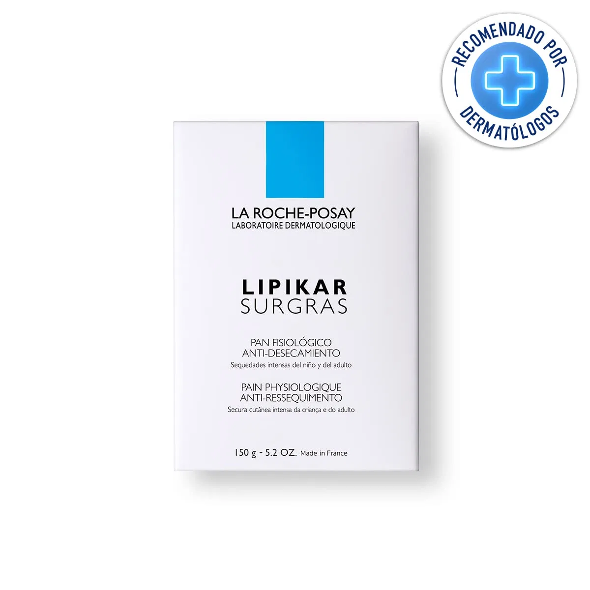 Увлажняющее мыло La Roche Posay Lipikar Surgras для сухой и чувствительной кожи 5 x 150 г La Roche-Posay — фото 2