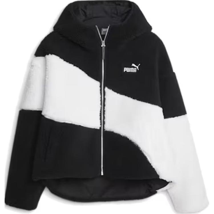 

Пуховая куртка с бархатистой текстурой Big Cat для женщин черно-белая PUMA