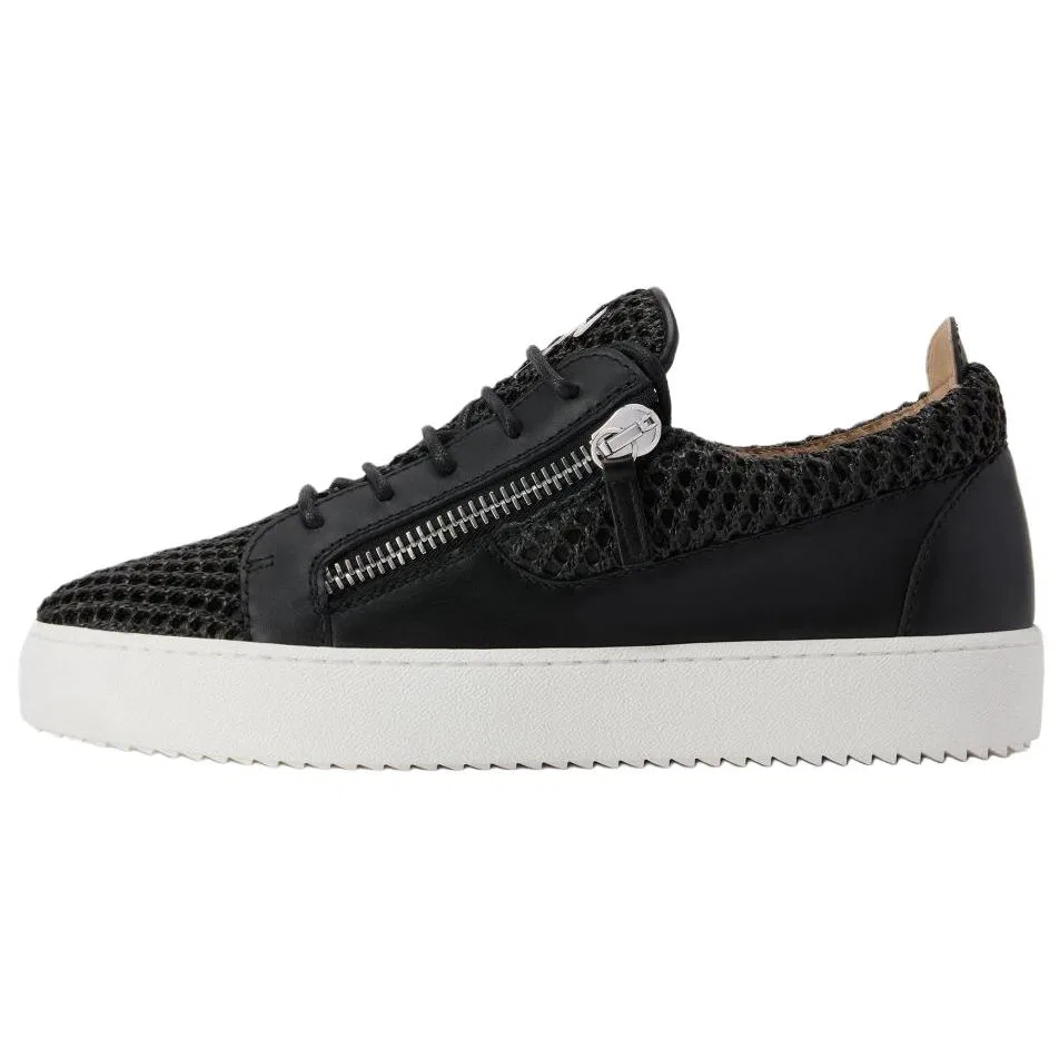 Кеды Giuseppe Zanotti Leather Low Top Black