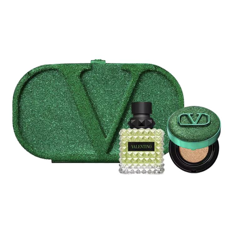 

Valentino Набор для макияжа air cushion box с зеленым ароматом, комплект из двух предметов для естественного выравнивания тона кожи