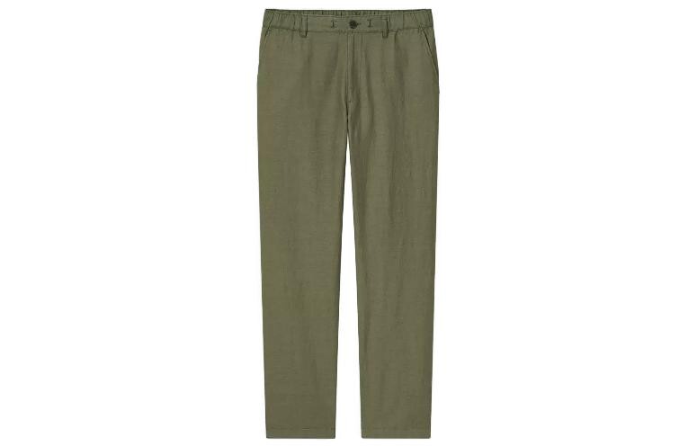

Повседневные брюки мужские оливковые Uniqlo, оливковый
