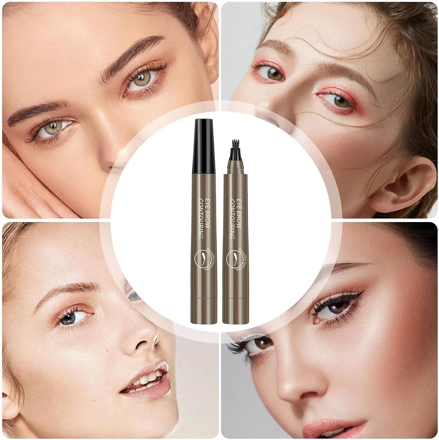 Карандаш для бровей 4 Point Eyebrow Pen Artivitee бежевый — фото 2