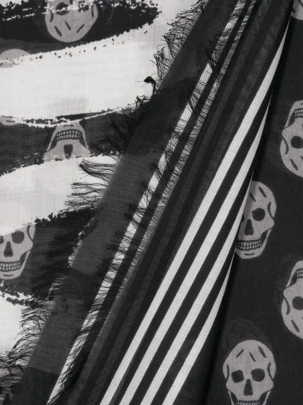

Платок с принтом Skull и логотипом Alexander McQueen, черный