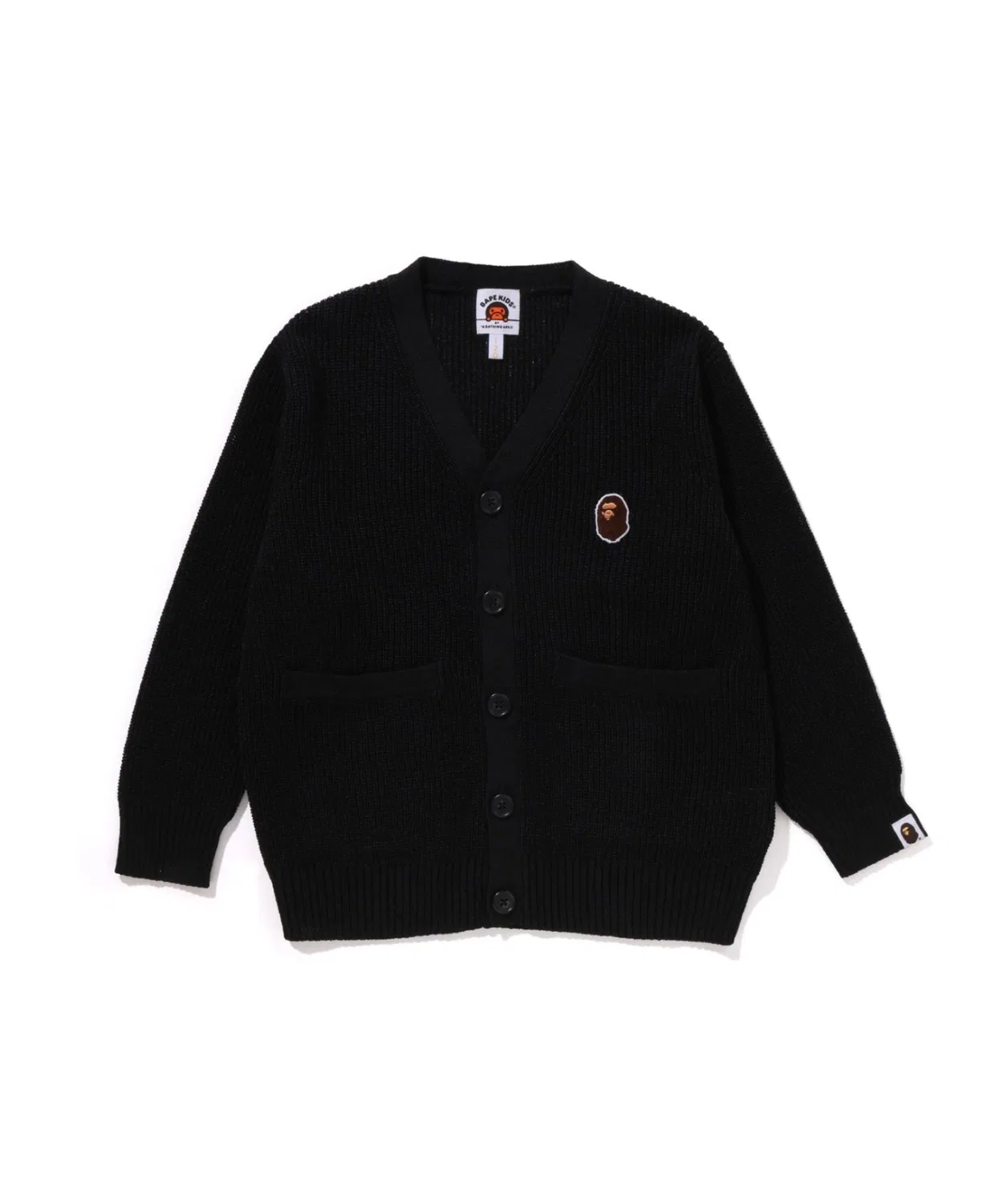 Кардиган с аппликацией Ape Head, бренд A Bathing Ape, чёрный