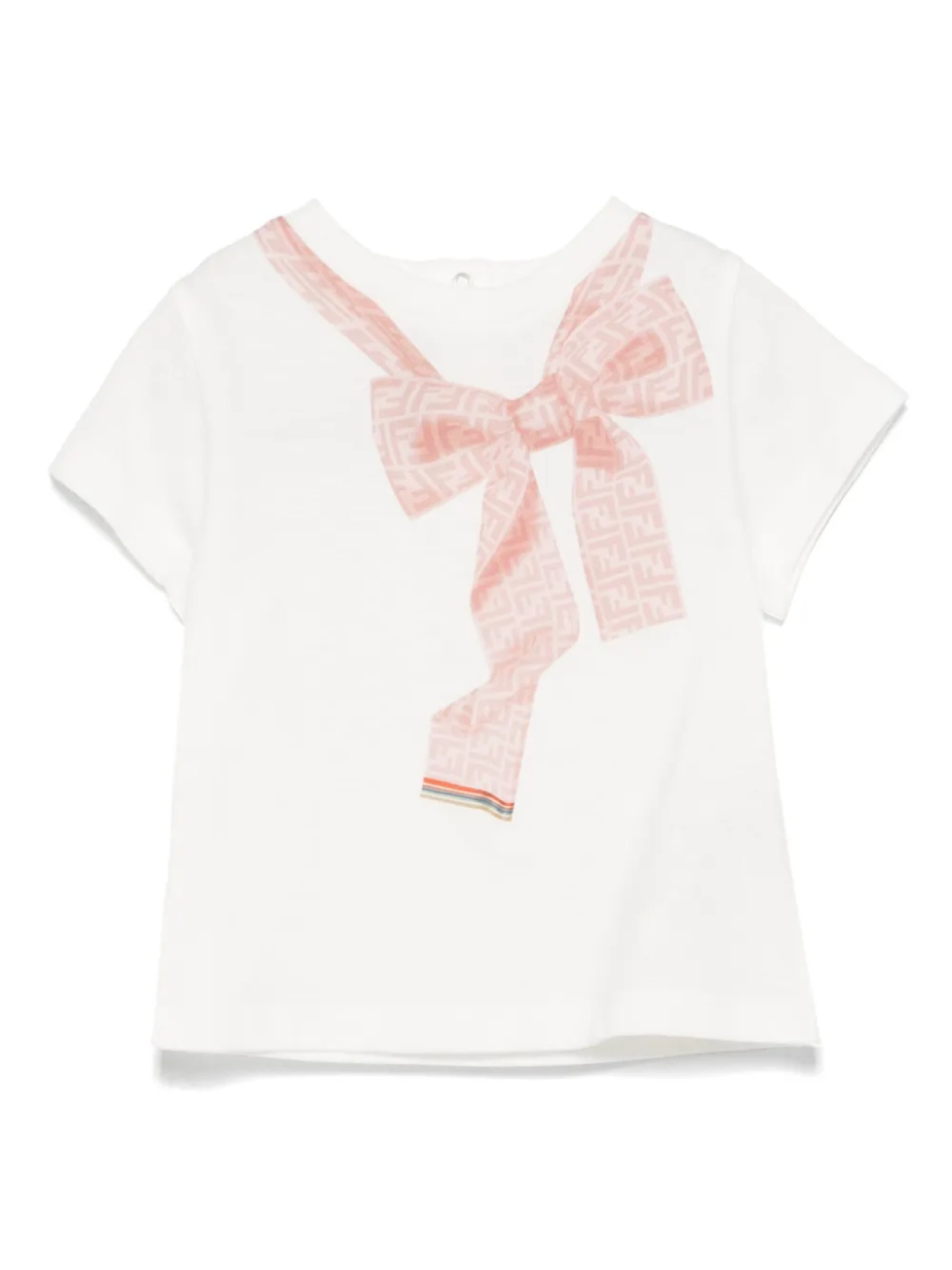

Футболка из джерси с принтом Fendi Kids, белый