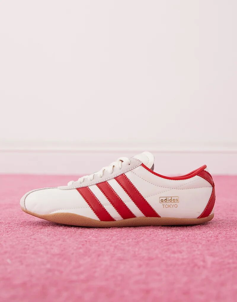 Кроссовки adidas Originals Tokyo, белые с красными акцентами — фото 2