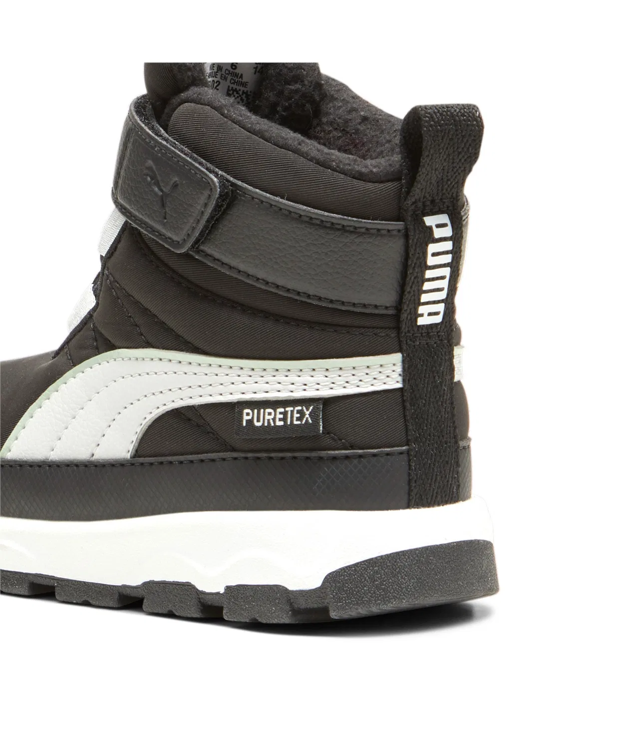 Ботинки детские PUMA Evolve Putext с SoftFoam+, 12-16cm, чёрно-серые — фото 3