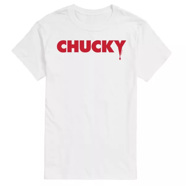 

Футболка с графическим логотипом Big & Tall Chucky Licensed Character, белый