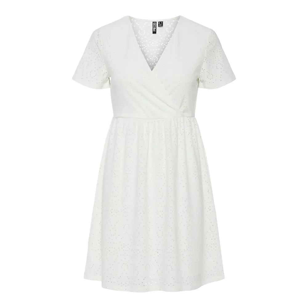 

Платье Pieces Abby Brod Ang short sleeve short, белый