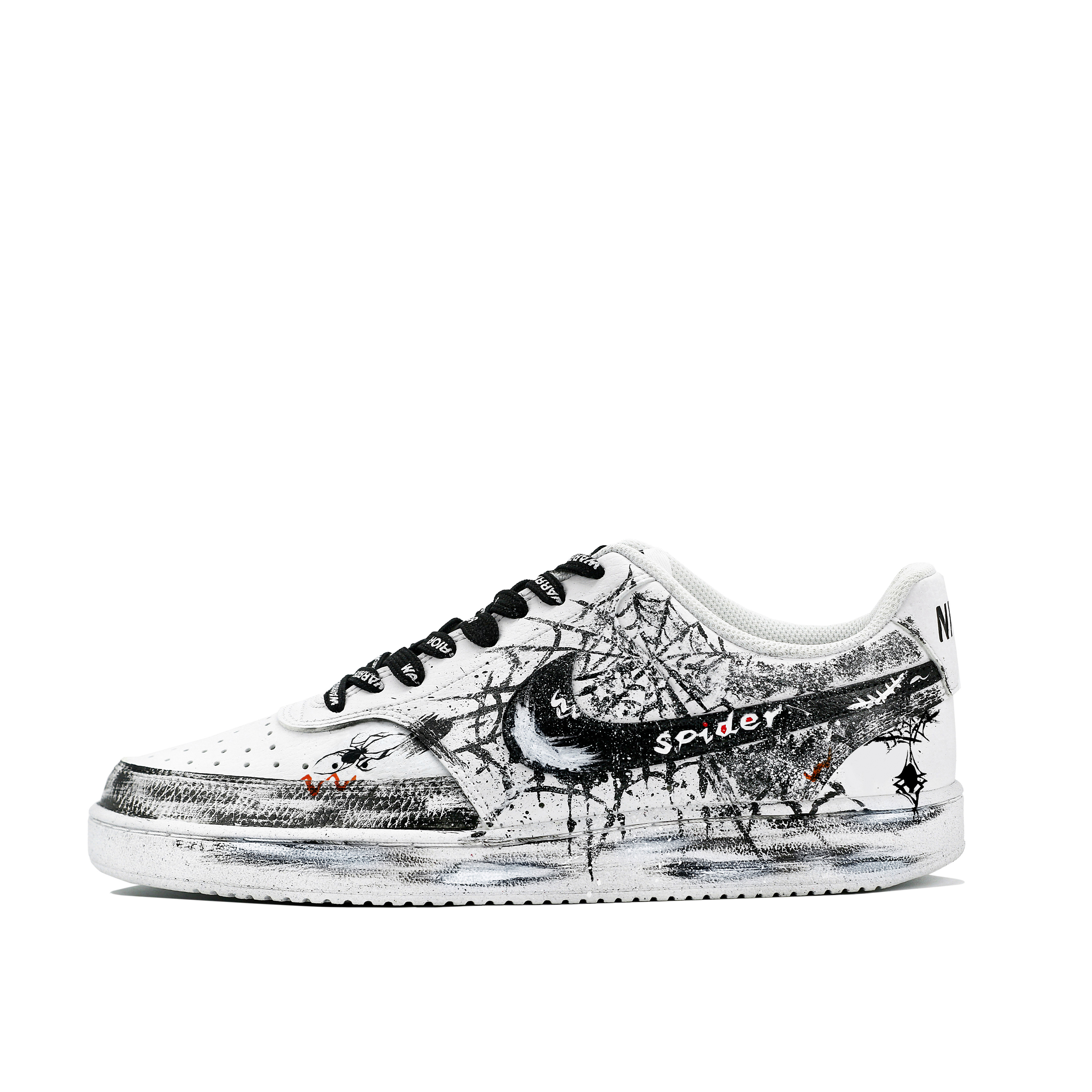 

Nike Кроссовки для скейтборда Court Vision 1 Night Shadow Dream Weaver с противоскользящим покрытием, износостойкие, низкие, мужские, черно-белые