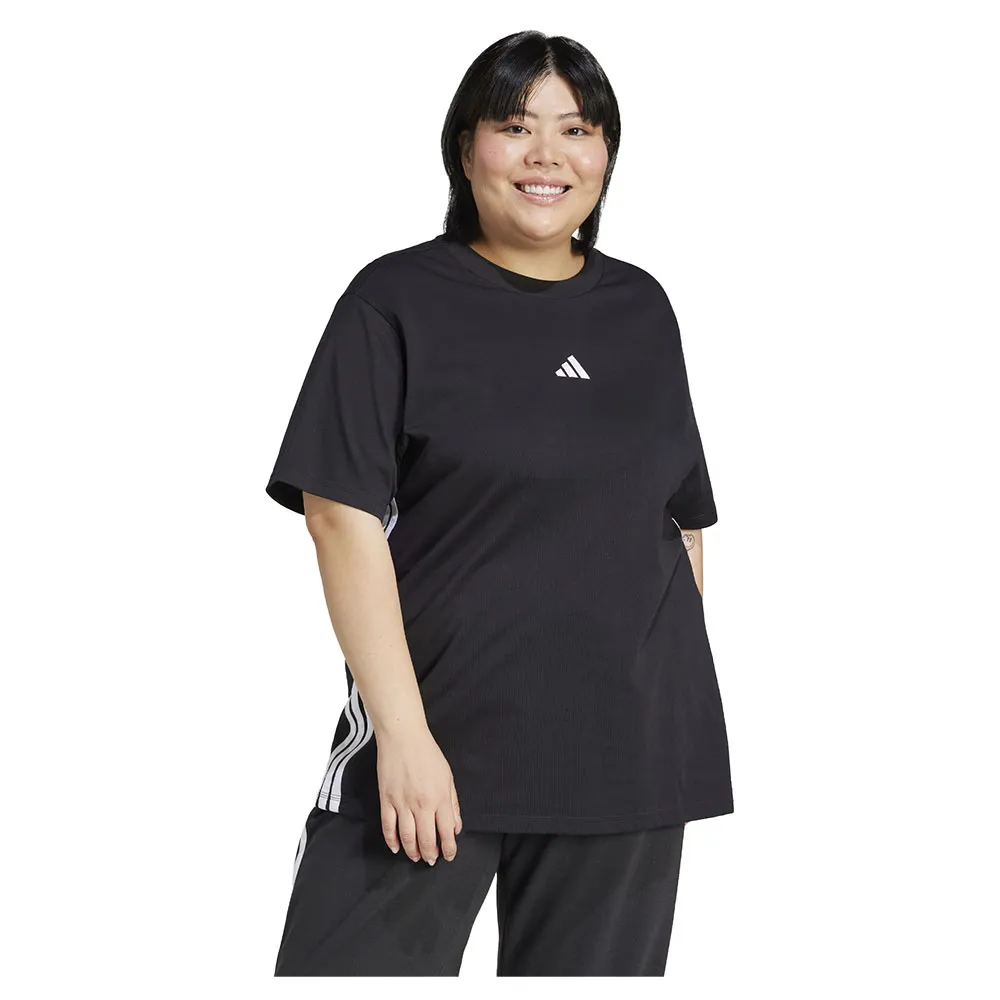 

Футболка с коротким рукавом adidas Essentials 3 Stripes Cotton Plus, черный