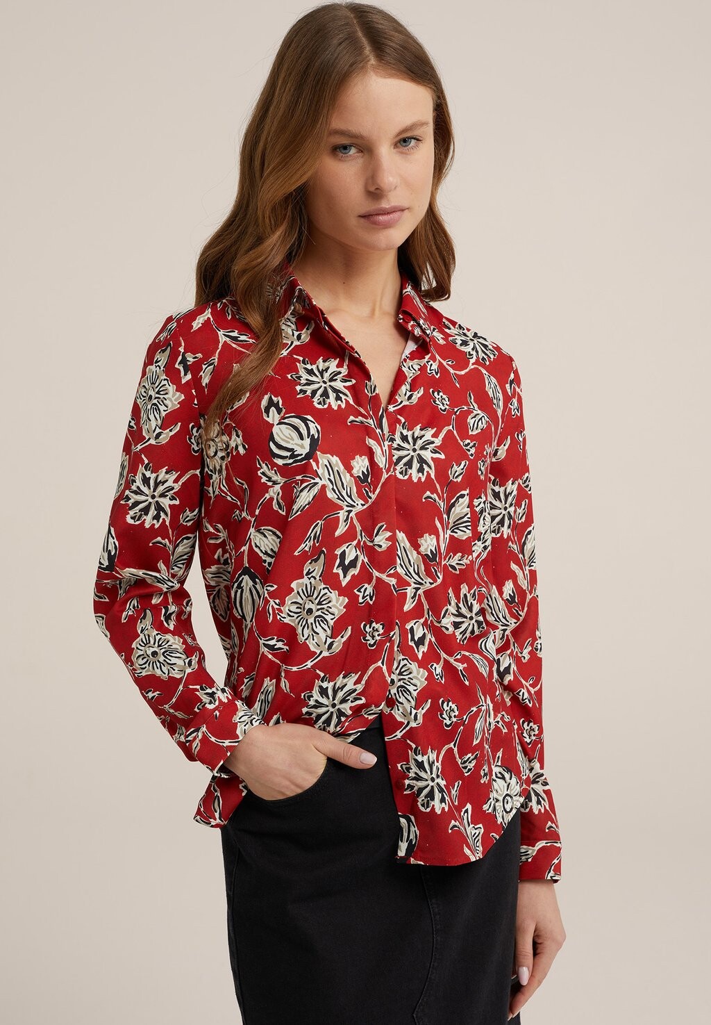 

Блузка-рубашка WE Fashion, цвет red