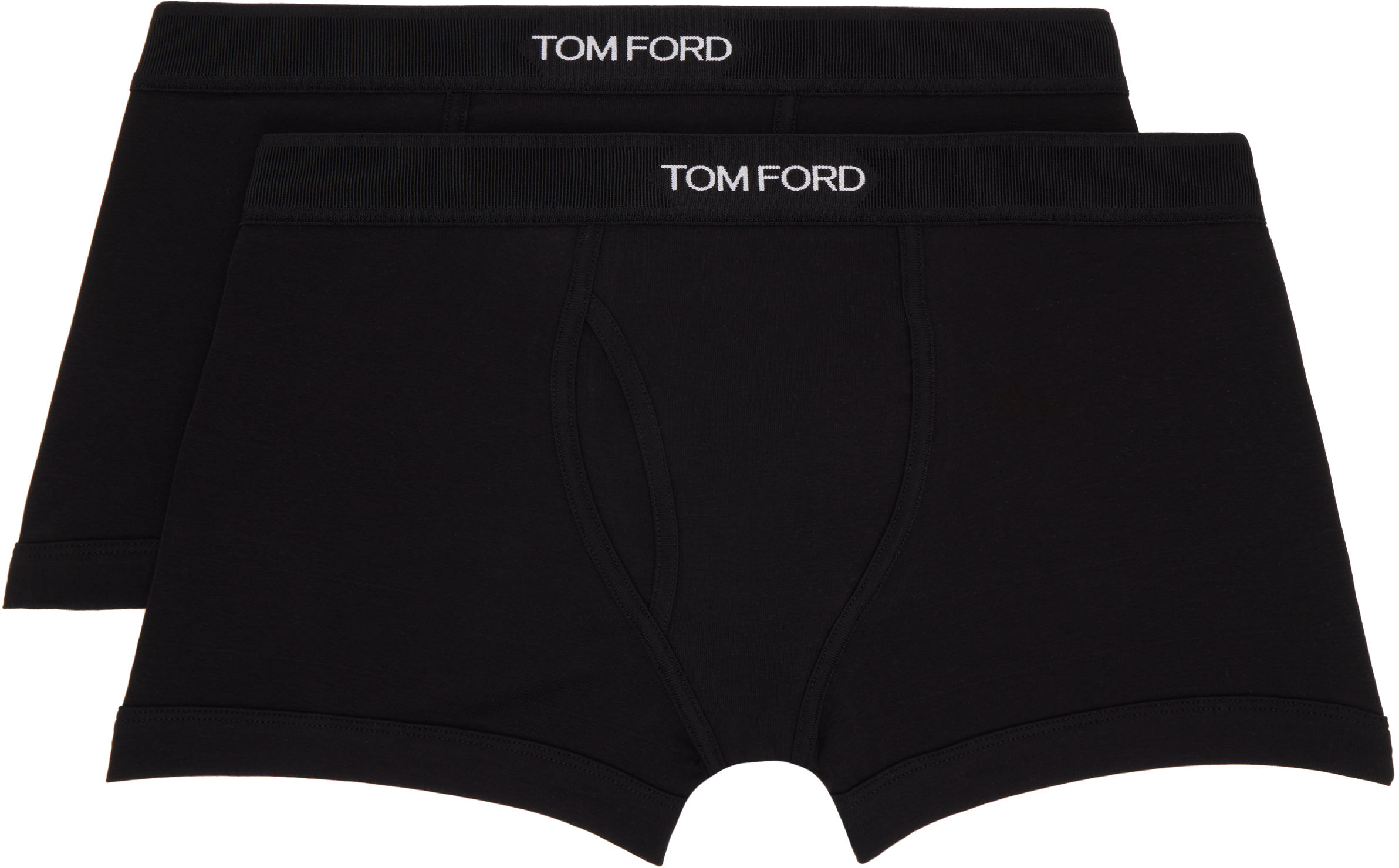 

TO FORD Двойная упаковка хлопковых трусов-боксеров TOM FORD, черный