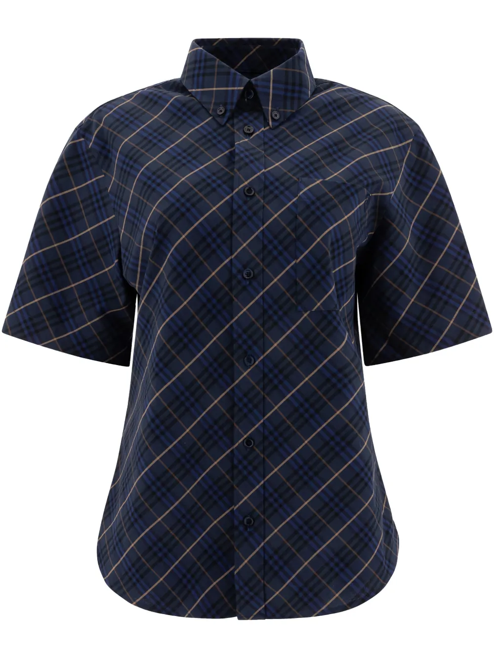 

Клетчатая рубашка BURBERRY, синий