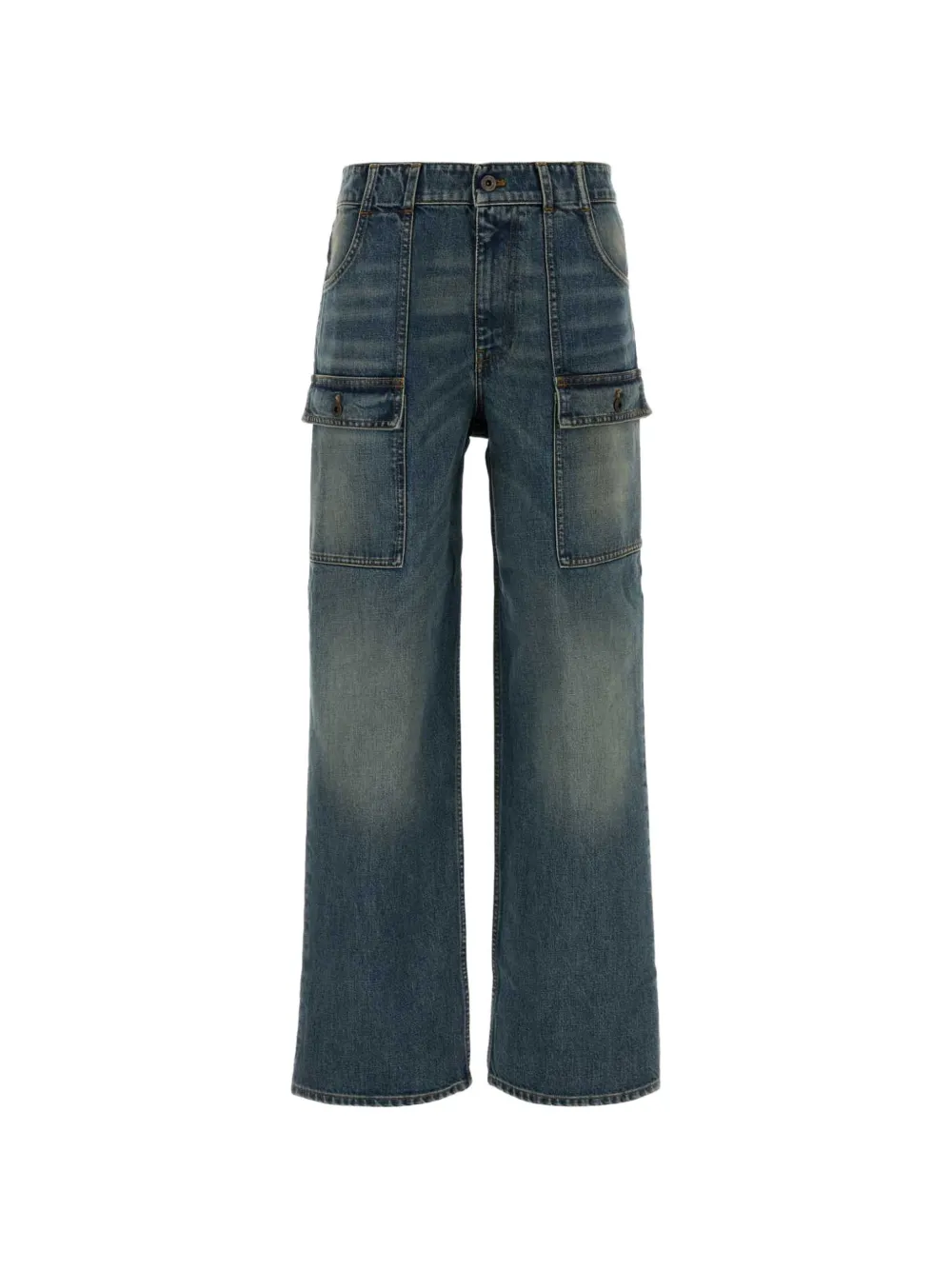 

Джинсы-карго с карманами Miu Miu, синий