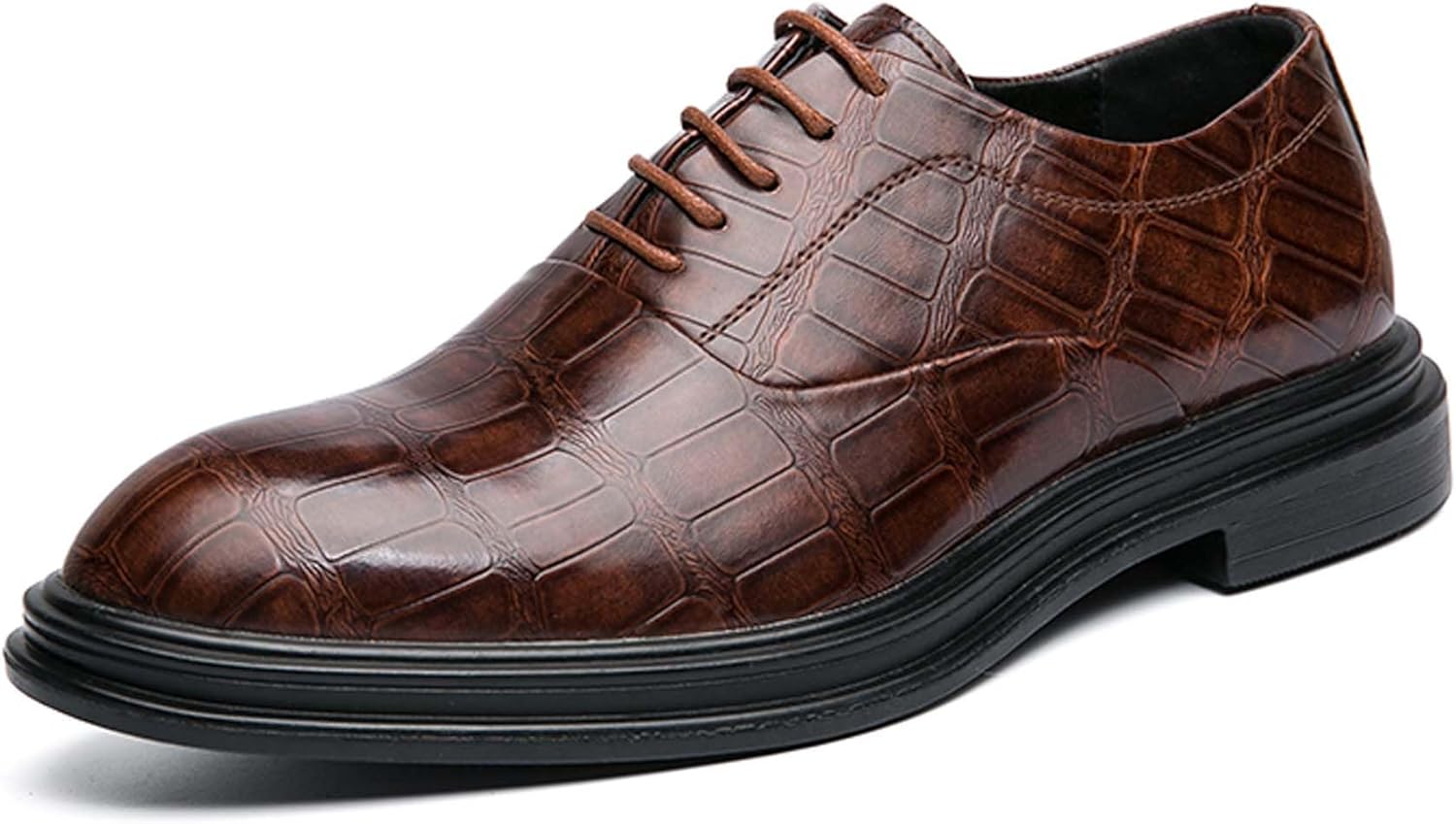 

Мужские ретро формальные туфли Классические кожаные туфли на шнуровке для работы и офиса, сальтоустойчивые, легкие, для костюма, деловые дерби и лоферы на каждый день Generic, коричневый