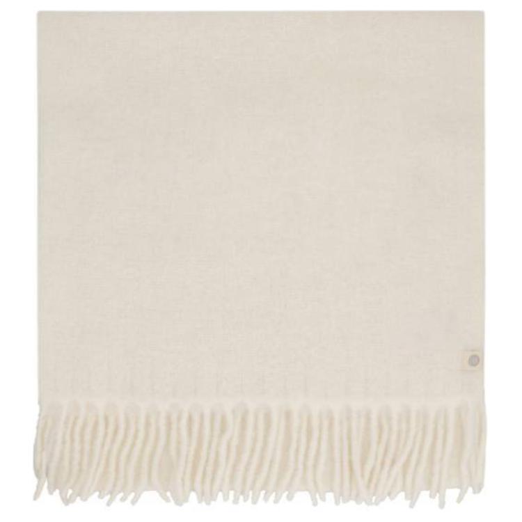 

Canada Goose Альпака, полиамидный вязаный шарф женский белый, White