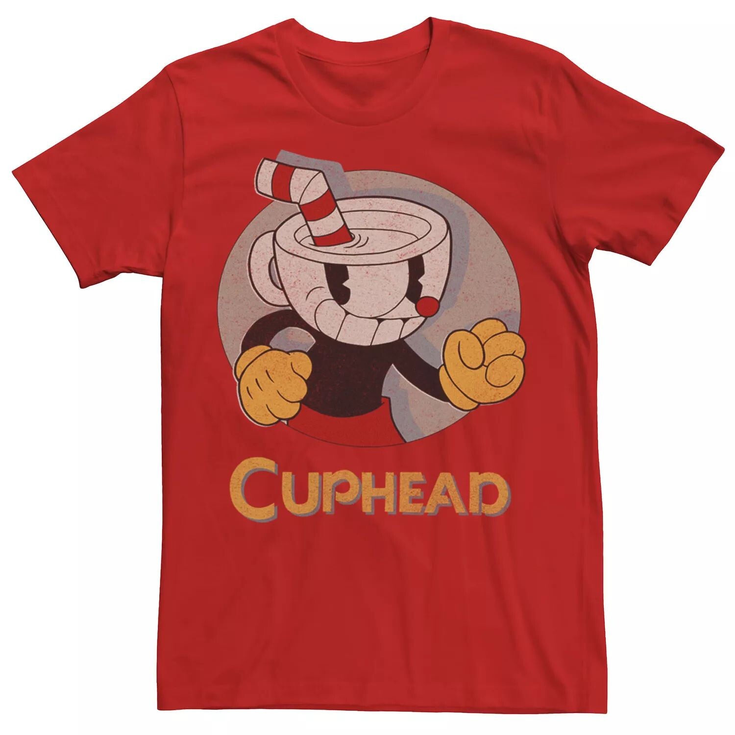 

Мужская футболка Cuphead A Brawl Is Surely Brewing Cup Licensed Character, красный