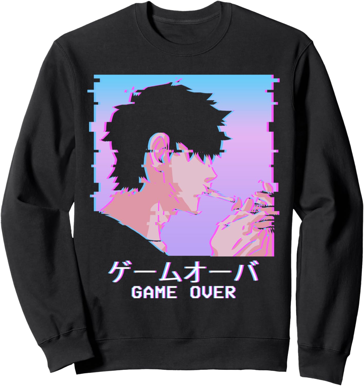 

Японский Vapor Wave, аниме-мальчик Цуми, толстовка Rofi Emo Gameover Alternative Aesthetic Anime March, черный