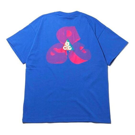 

Футболка men's acg 3d logo printing short sleeve blue t-shirt Nike, синий