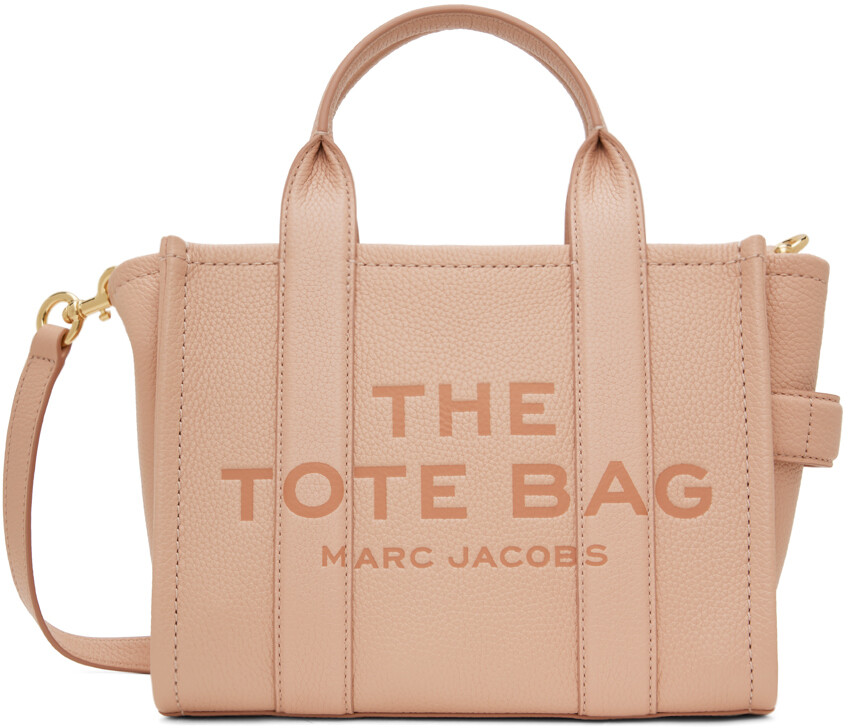

Розовая кожаная маленькая сумка-тоут Marc Jacobs, цвет Rose