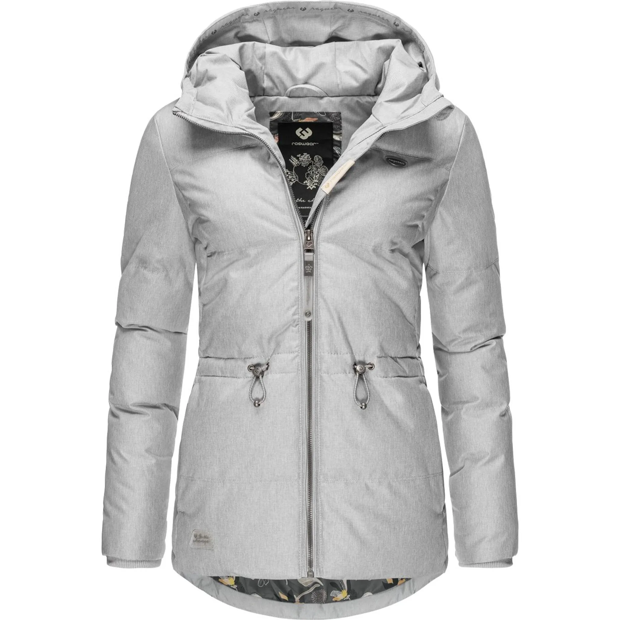 

Анорак Ragwear "Calena Intl.", с капюшоном, стильная зимняя куртка с капюшоном и резинкой, серый