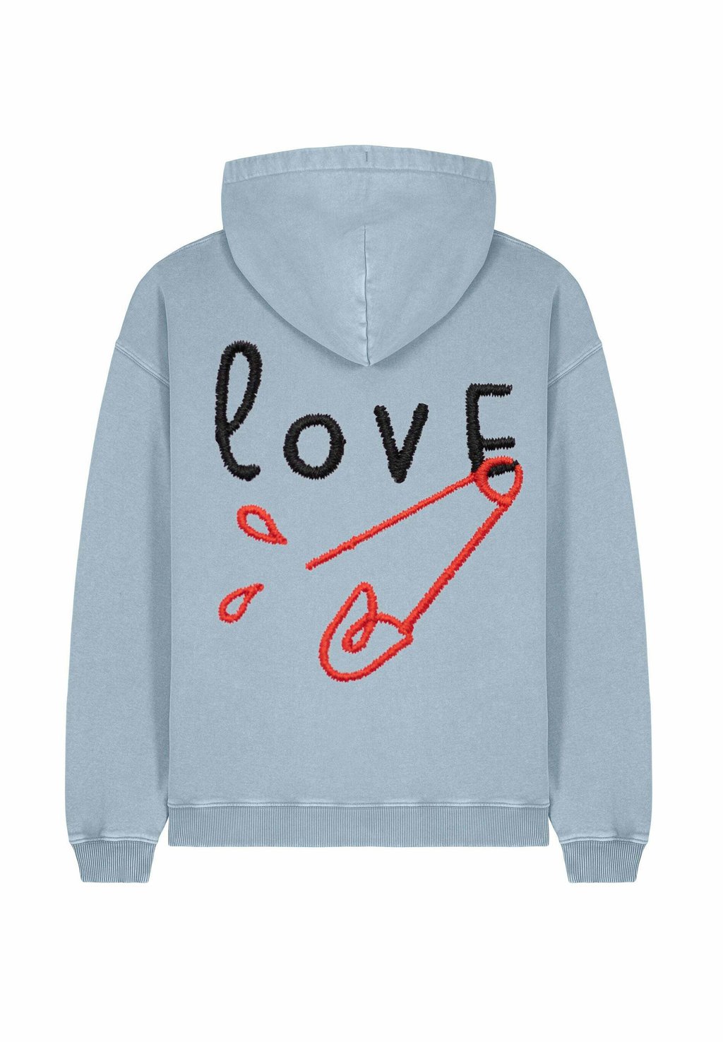 

Толстовка LOVEBROD BACK PRINT UNISEX VINTAGE HEAVYWEIGHT - Hoodie Mira Paris, светло-голубой