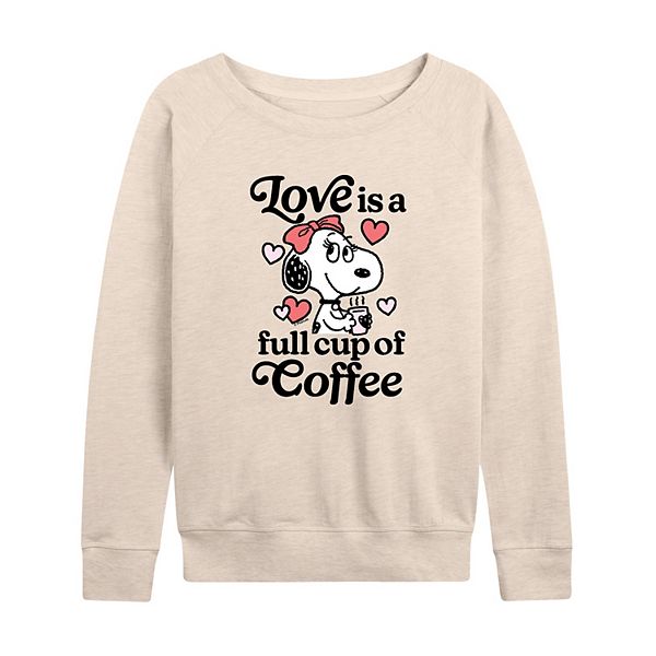 

Женская футболка с длинным рукавом peanuts belle love is a full cup of coffee french terry Licensed Character, Коричневый, Женская футболка с длинным рукавом peanuts belle love is a full cup of coffee french terry Licensed Character
