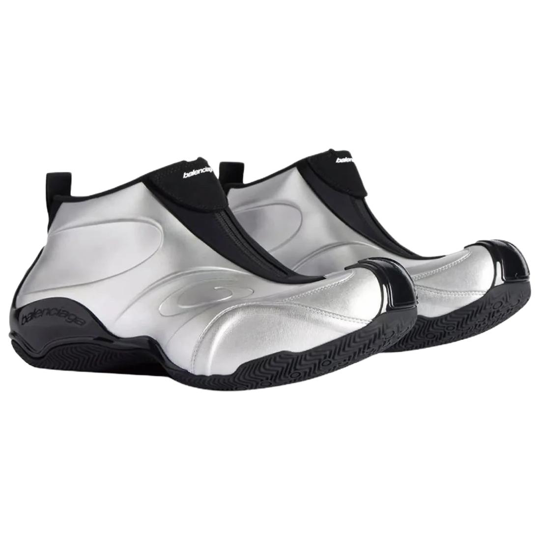 Balenciaga Баскетбольные кроссовки Mid top повседневные мужские Silver — фото 4