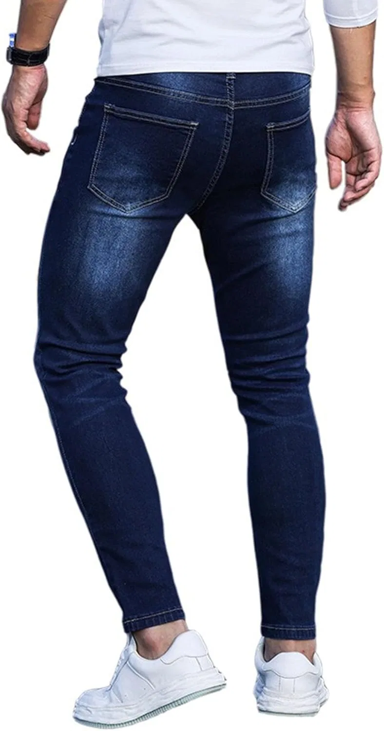 Джинсы Slim Fit, Stretch, синие — фото 4