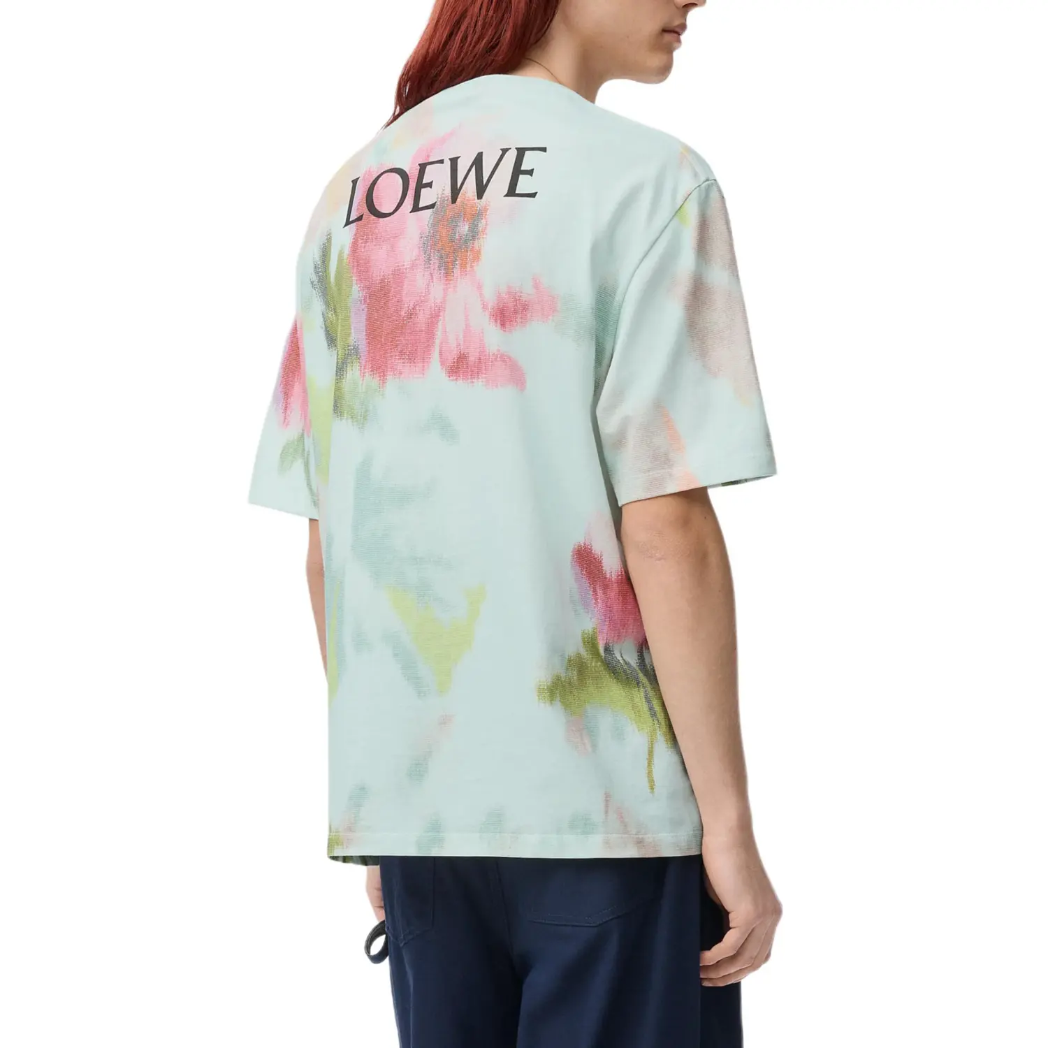 Футболка из хлопка с цветочным принтом LOEWE, мультиколор — фото 4
