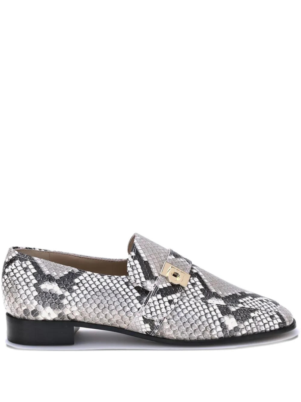 Лоферы с пряжкой-хомутом Ferragamo, нейтральный