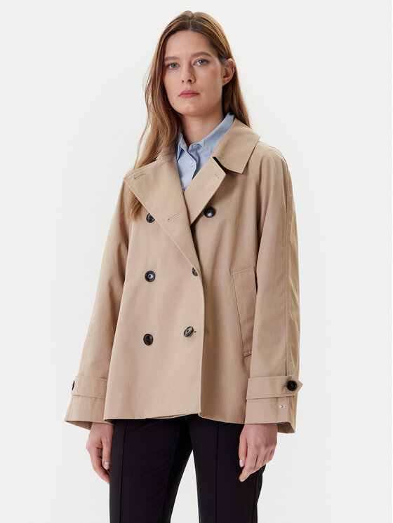 

Пальто прямого кроя WW0WW45618 Tommy Hilfiger, бежевый